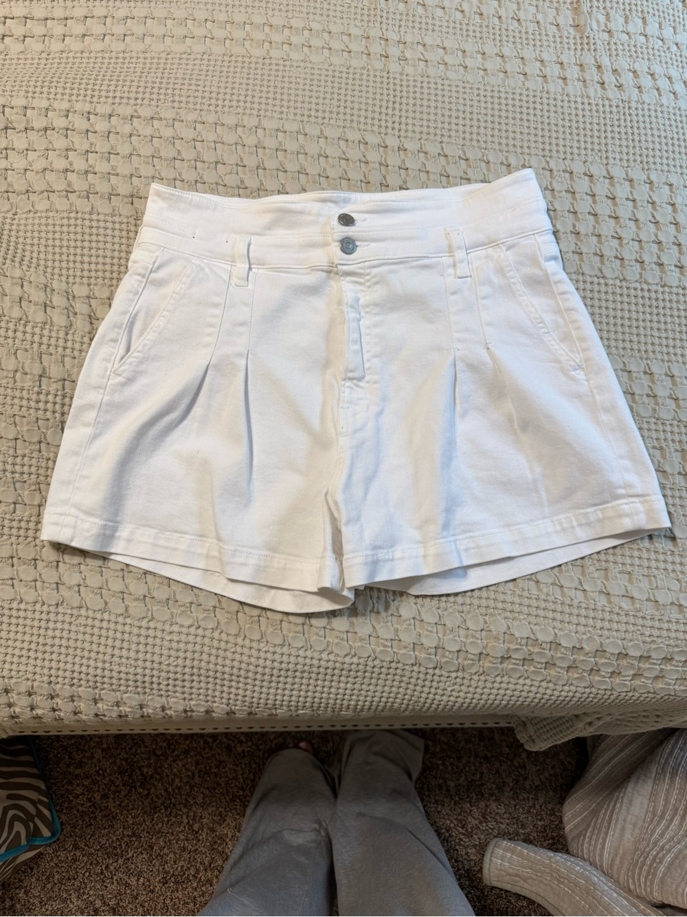 Veronica Beard Jaylen Belted Denim Shorts